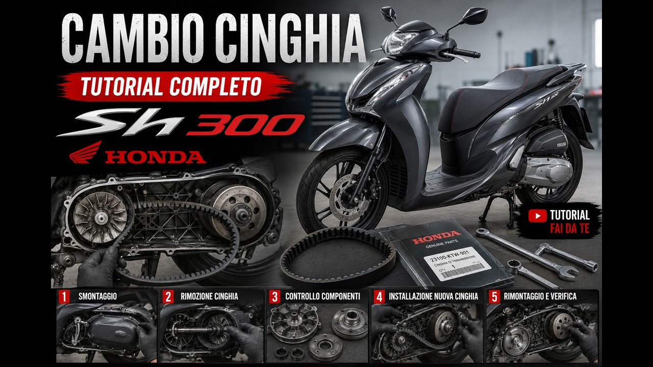 Honda SH300 sostituzione cinghia e rulli