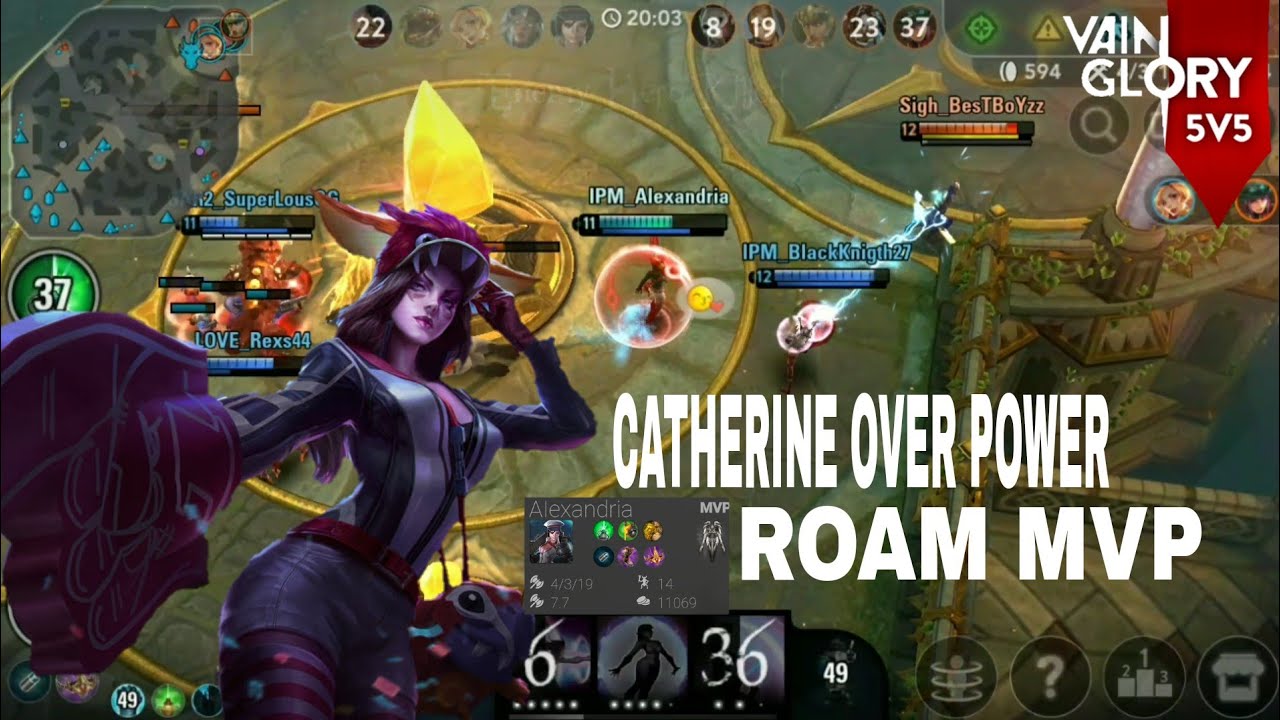 Tutorial & Build Catherine Roam auto Mvp, Vainglory 5v5 push Vainglorious