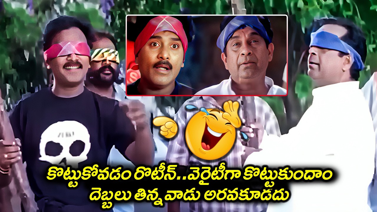 వెరైటీగా కొట్టుకుందాం దెబ్బలు తిన్న వాడు అరవకూడదు | Venu Madhav & Brahmanandam Comedy Scenes