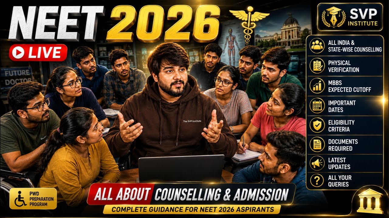 NEET 2026 LIVE All India & State Counselling MBBS Cutoff Verification & Latest Updates PwD #Neet SVP