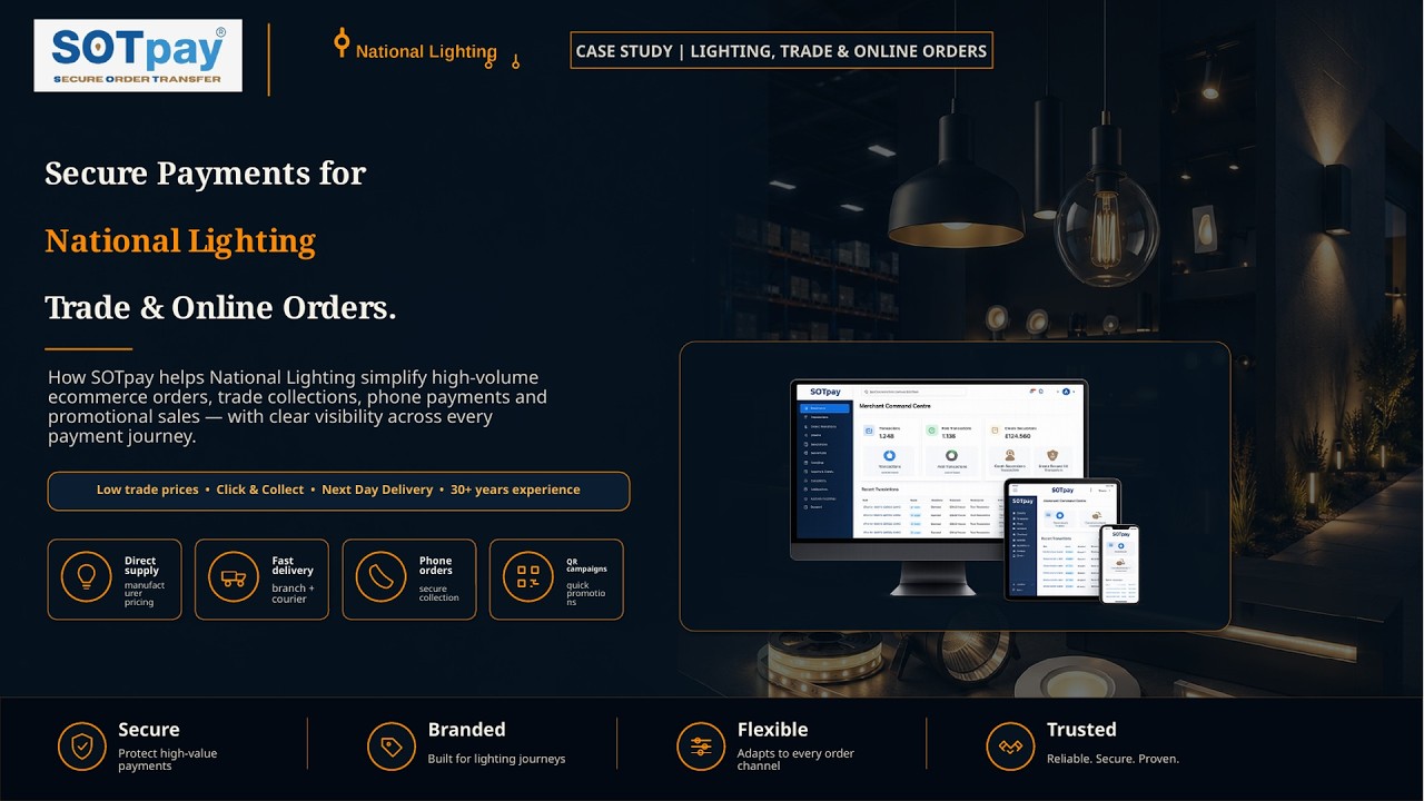 National Lighting Case Study | Secure Trade & Online Payments with SOTpay