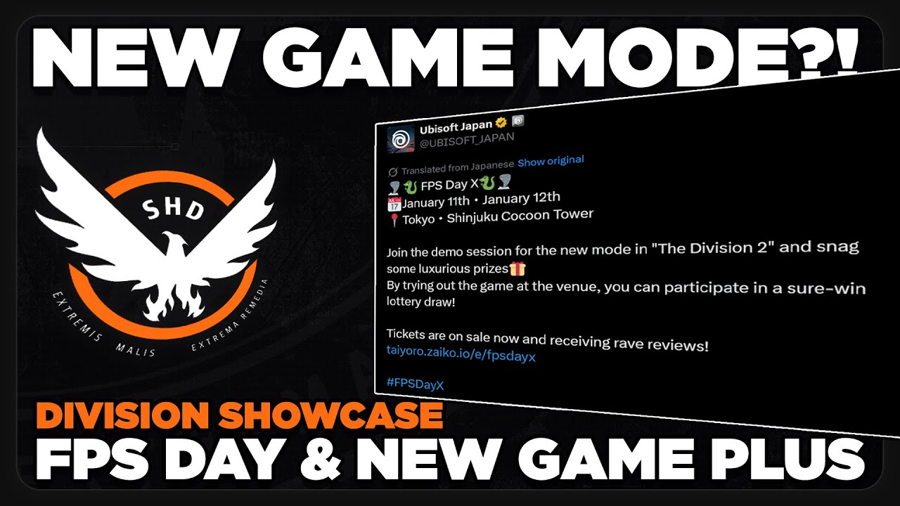 New Game Mode Coming?! ~ FPS Day & New Game Plus Showcase | The Division 2