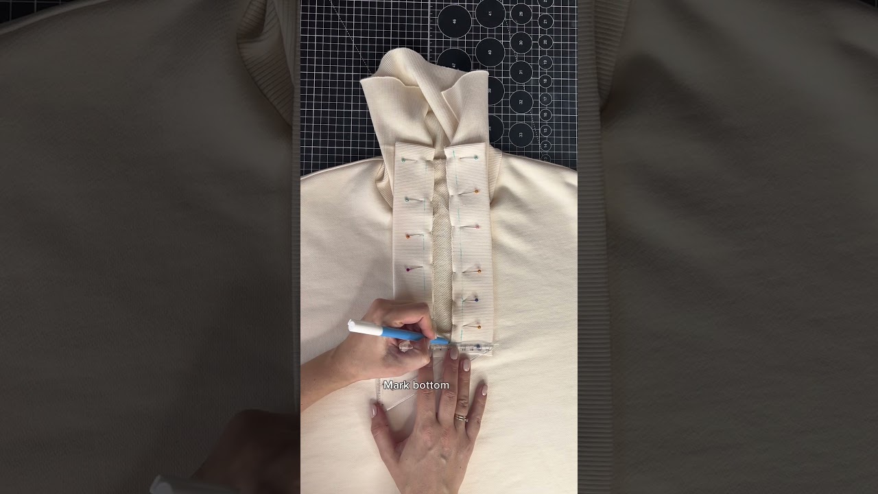 How to sew sweatshirt collar with placket #howtosew