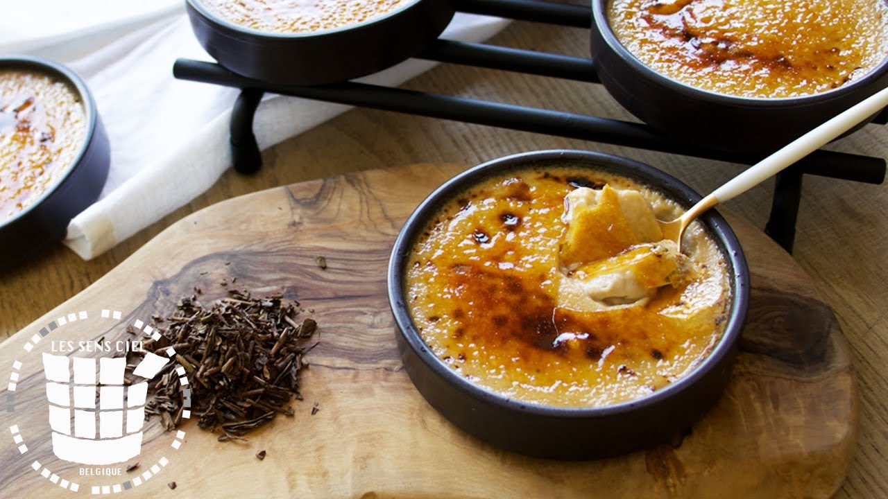 ✴︎ほうじ茶の香ばしクレームブリュレの作り方✴︎How to make Hojicha scented crème brûlée✴︎ベルギーより#128