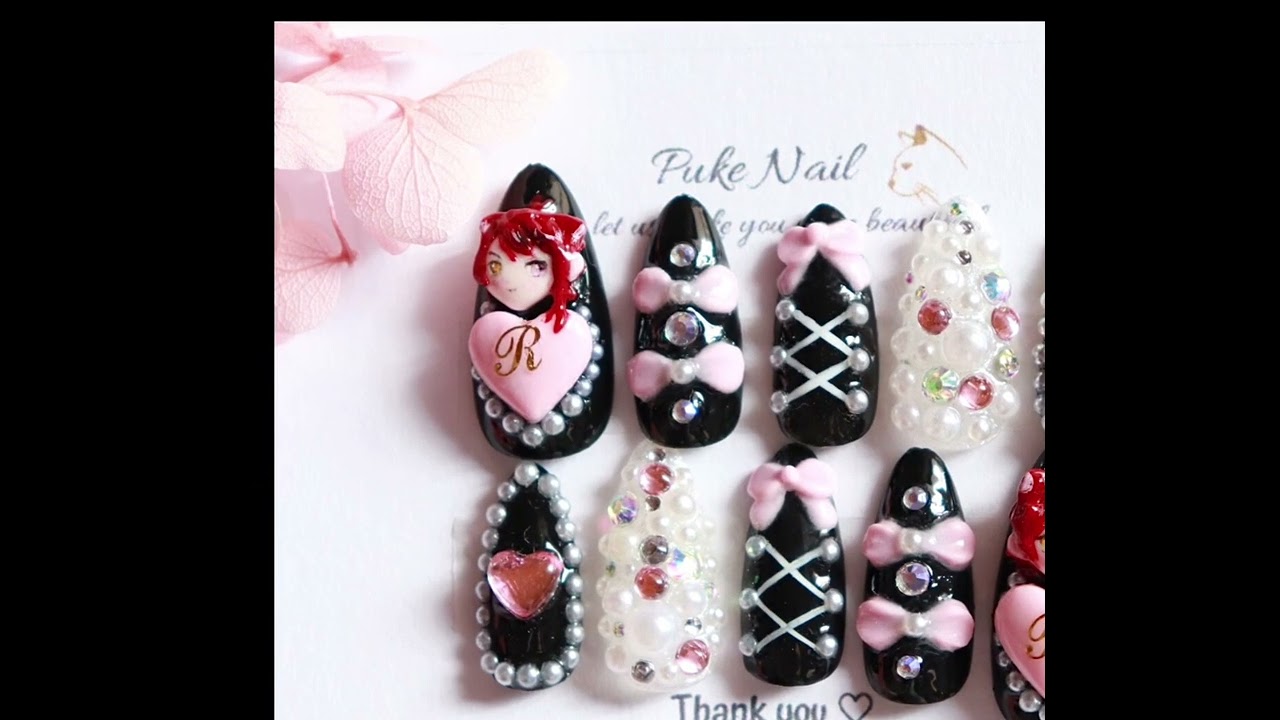 DIY 3D Anime  Nails | Create Stunning Riinu-Inspired Nail Art!