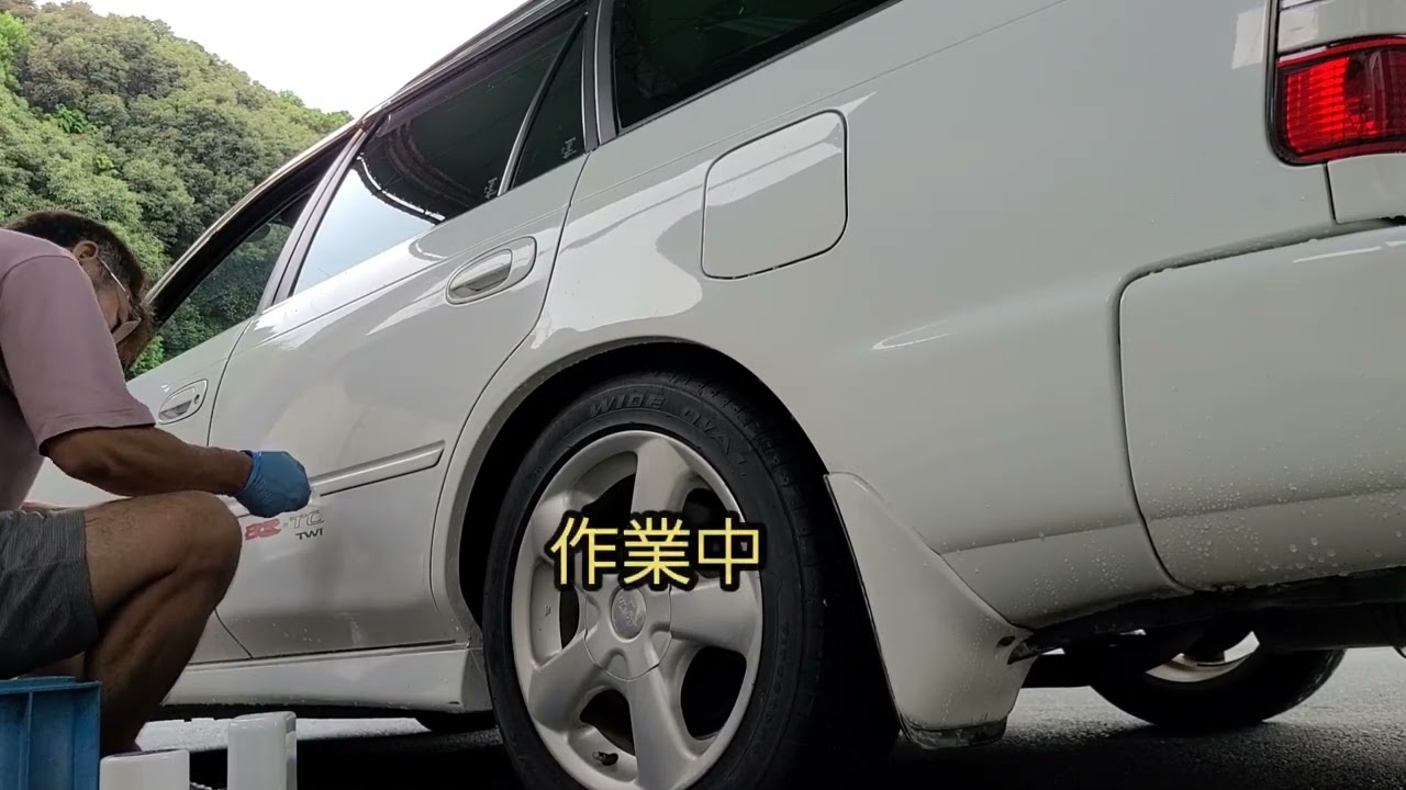 カローラツーリングワゴン　BZツーリング　COROLLA BZ touring　純正ステッカー剥がしに　挑戦