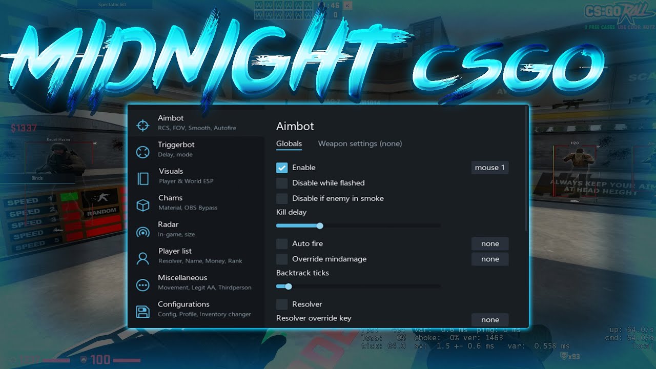 The Best/Cheapest Legit Cheat For Csgo! | MIDNIGHT | Cheat Showcase