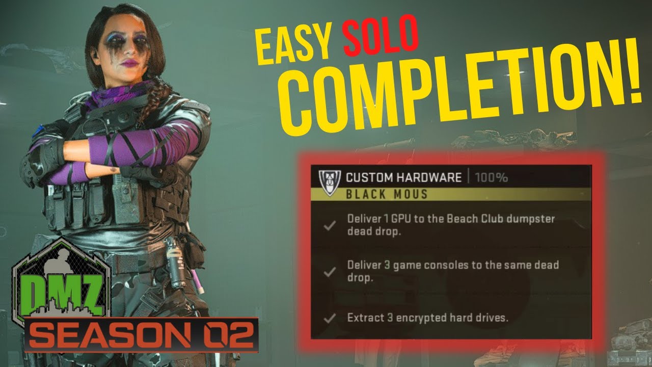 EASY Solo Custom Hardware Mission Completion for Black Mous | Call of Duty Warzone 2.0 DMZ Season 2