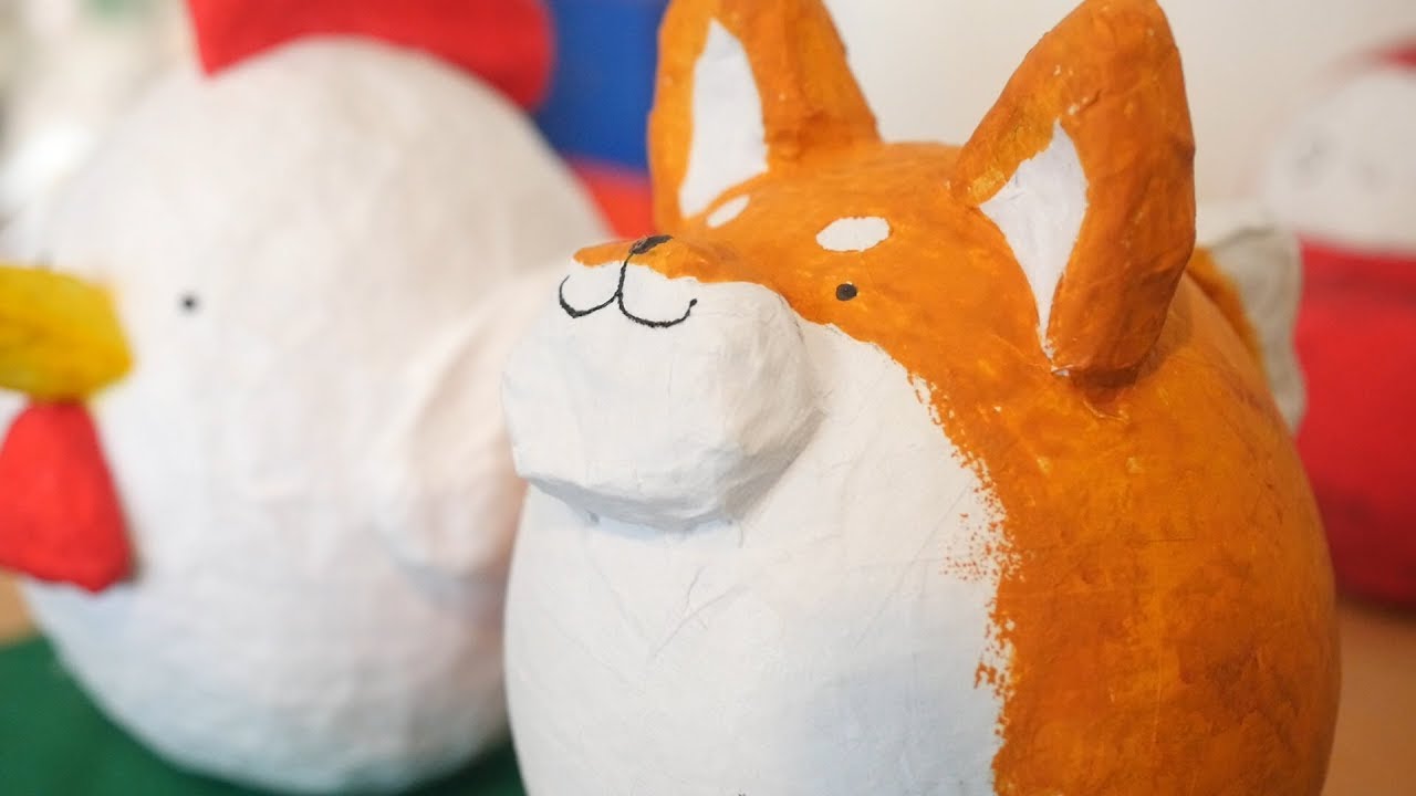 決して転ばぬ！！柴犬の起き上がり小法師作り！　making Okiagari-koboshi