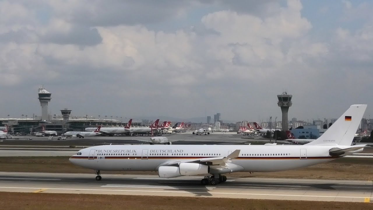 German Air Force Airbus A340-300 16+01 take off at Istanbul Atatürk Airport - 06/09/2018
