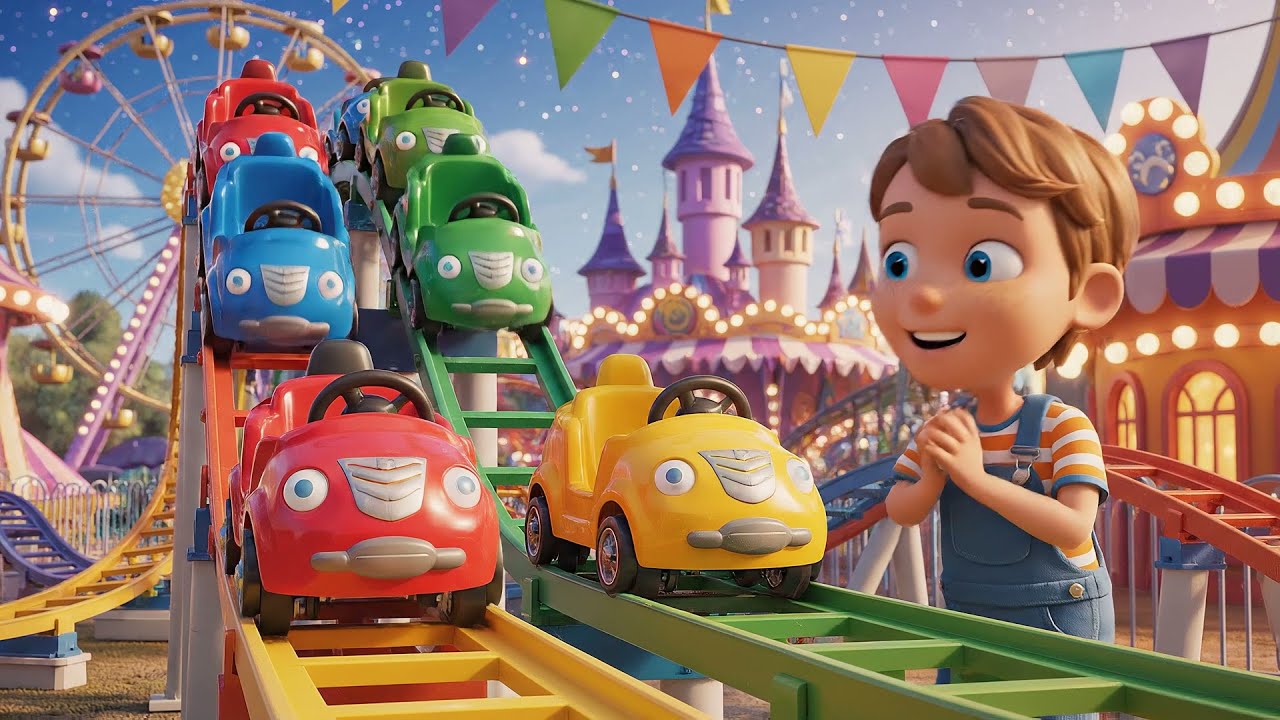 Four Little Toy Roller Coasters Click Click AV1 | Nursery Rhymes for Kids & Baby Songs