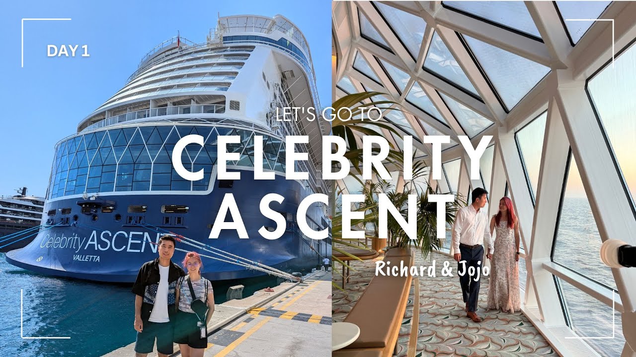 Europe Trip 2024 | Cruise Day 1 | Celebrity Ascent Ship Tour, tons of food, pools & ART