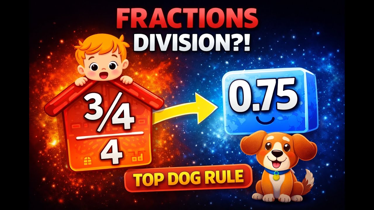 Turn Fractions into Decimals Instantly | The Top Dog Rule 🏠