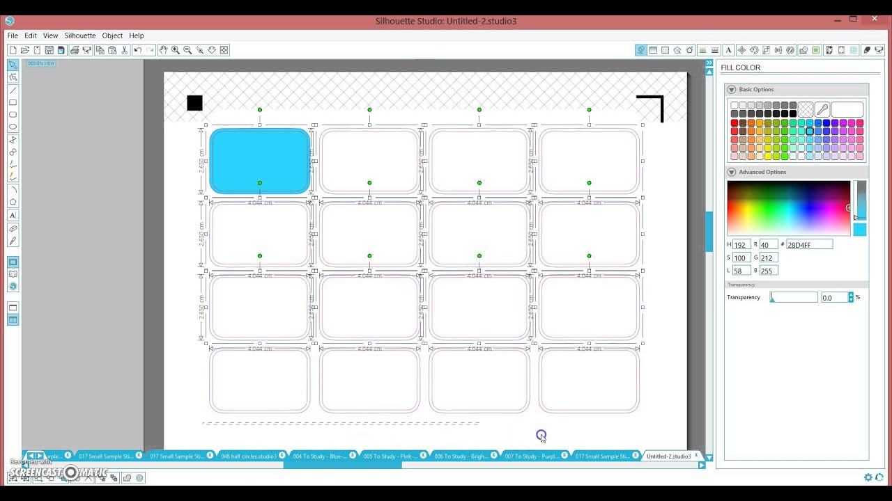 Silhouette Studio Sticker Tutorial - Create a template for half boxes