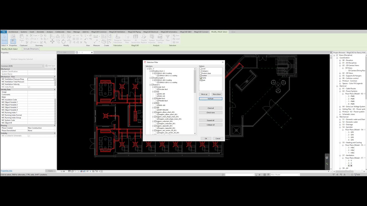 MagiCAD for REVİT - Selection Filter