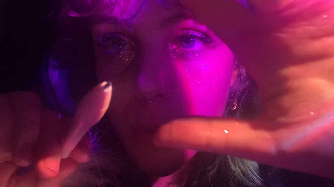 💤CHAOTIC ASMR: Spit painting glitter out of your eye! Mouth sounds, pen noms + more!💤