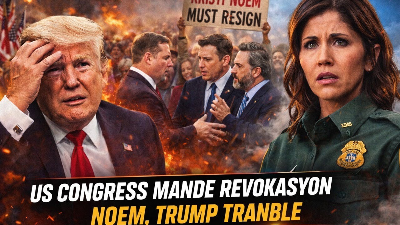 TRUMP gen TÈT FÈ MAL, LI PÈDI BATAY SA DEVAN US CONGRESSMAN KI MANDE REVOKASYON KRISTI NOEM.