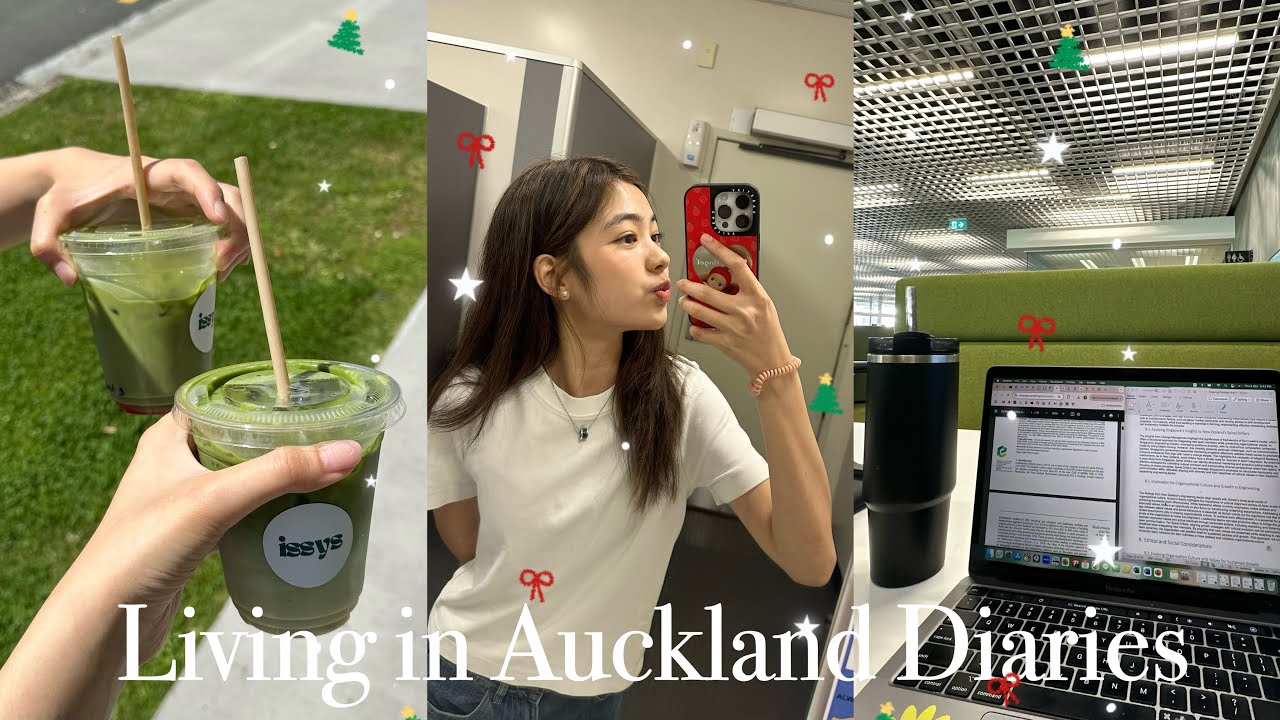 VLOG 🇳🇿 เปิดเทอมสุดท้ายของป.โท, เรียนช่วงคริสต์มาส🎄, อีสอีสร้านใหม่ๆ 🍜🍤📔✨