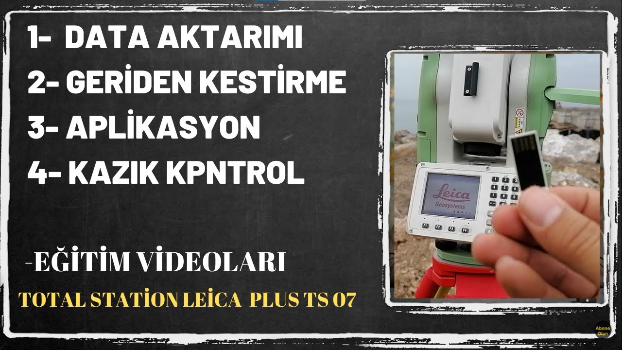 Veri Aktarma Nasıl Yapılır? l Leica TS 07 Plus Total Station l TÜM DETAYLAR