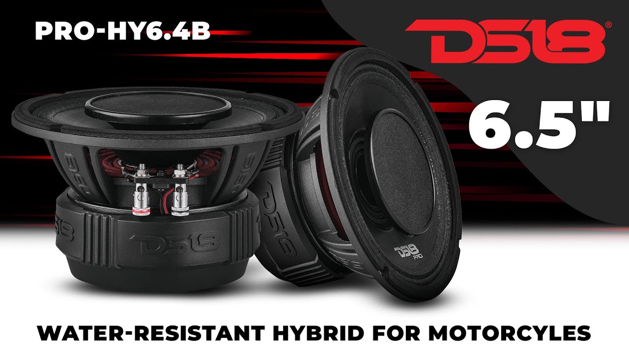 DS18 PRO-HY6.4B: 6,5-дюймовая водостойкая гибридная акустическая система для мотоциклов.
