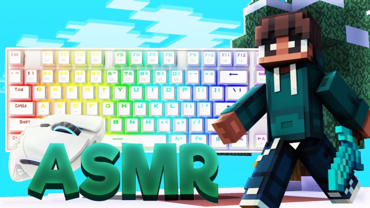 Hive Bedwars ASMR [4k 60 FPS] Satisfying Keyboard & Mouse Sounds