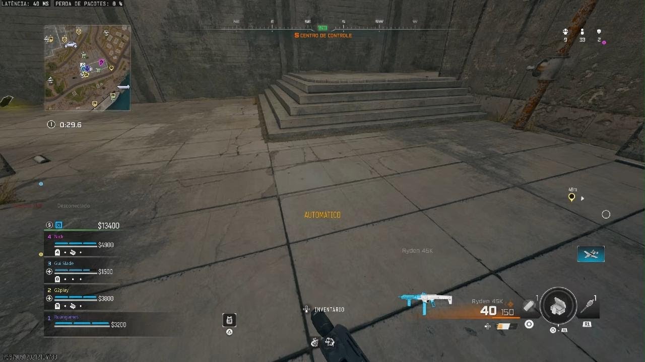 Jogador Warzone com aleatórios