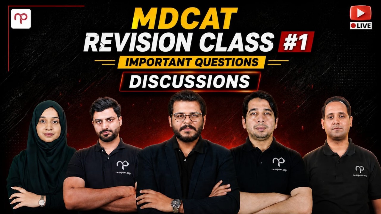MDCAT 2026 Last Month Revision | Most Expected MCQs & Important Questions | Live Revision #1