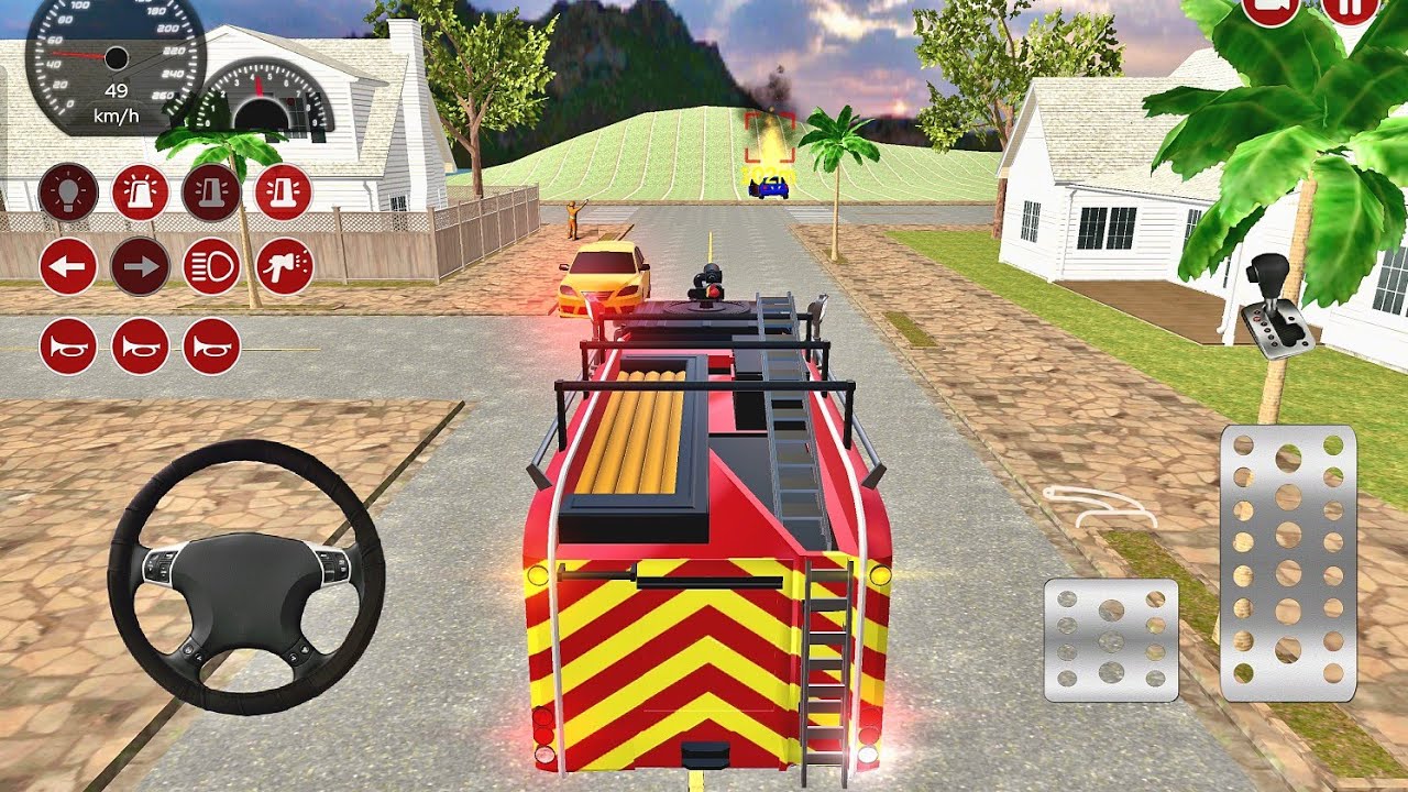 City Fire Truck Rescue Simulator - US Emergency Fire Truck Driving 3D