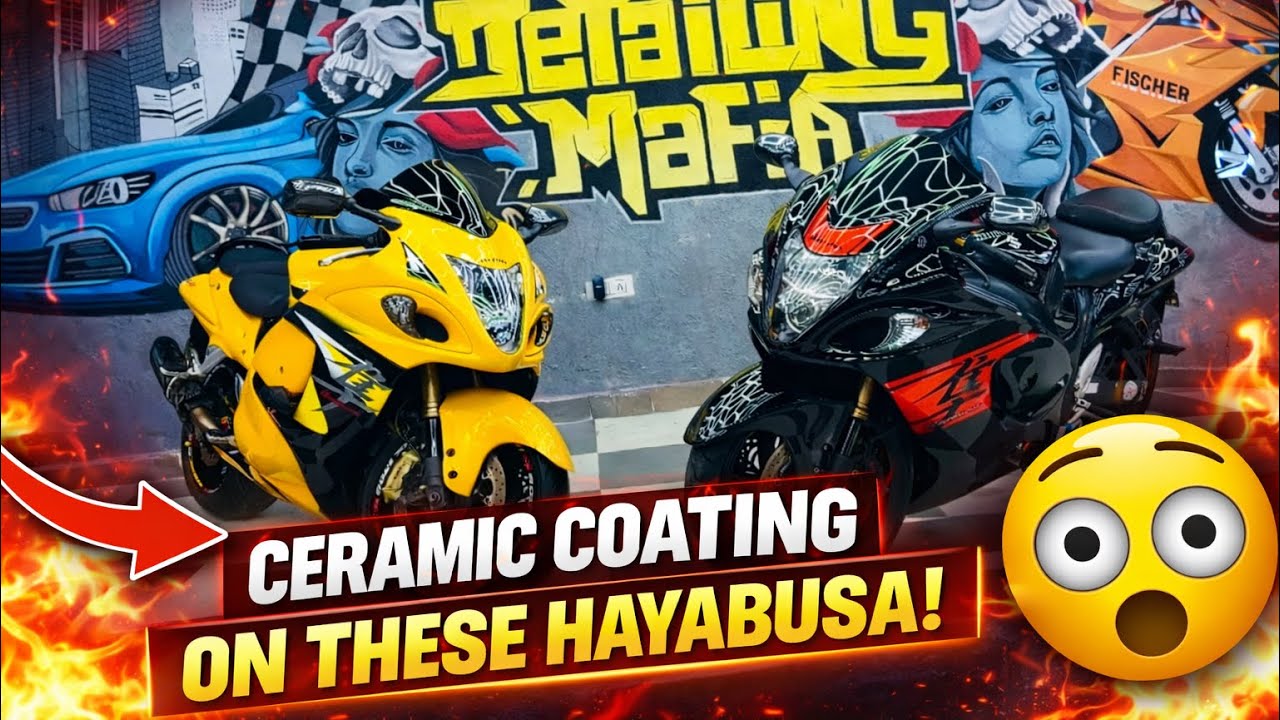 PROTECTING LEGENDS🗿| CERAMIC COATING ON 2 HAYABUSA 🏍️ |@Labocosmetica | @RaceDynamicsLucknow 