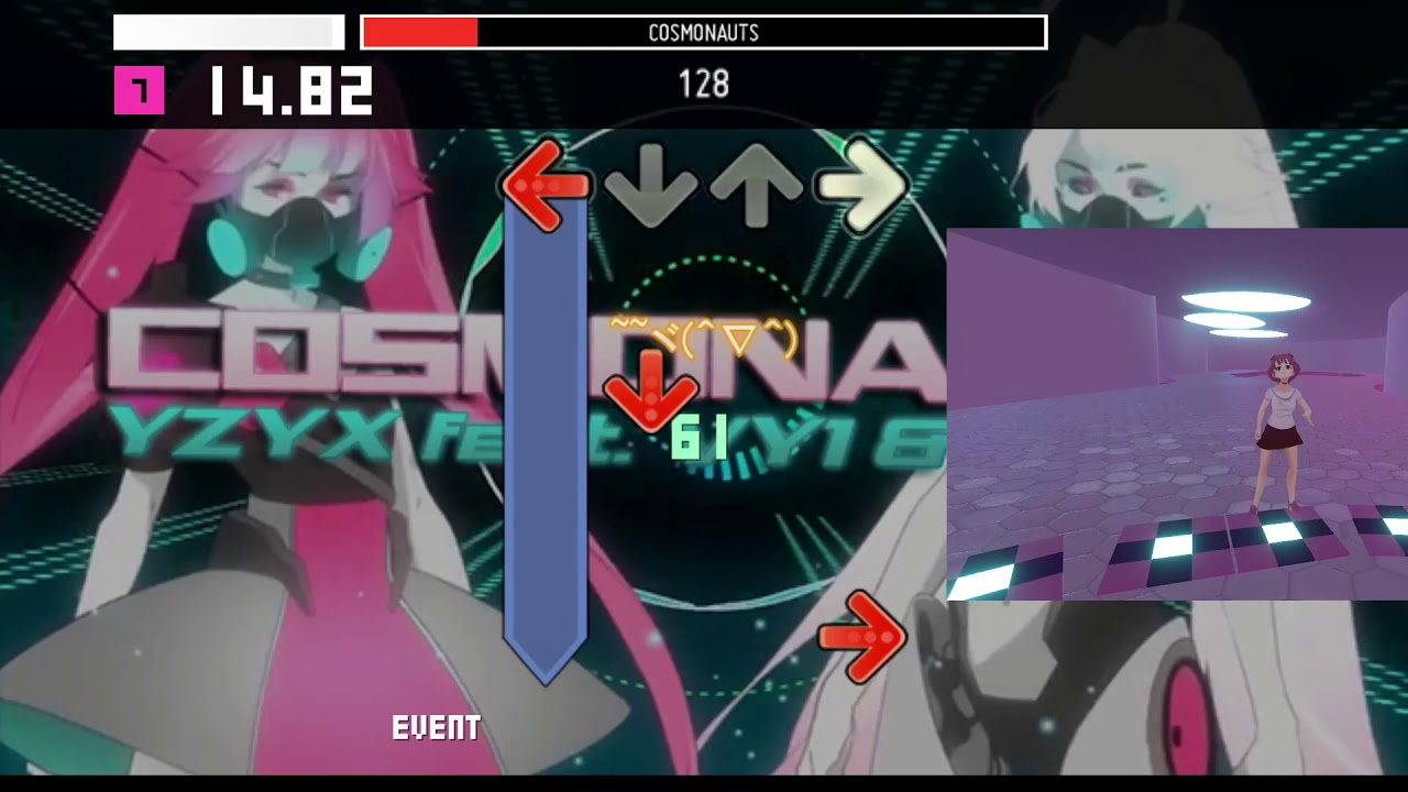VR DDR Test 2: Jump Up Super Star!, COSMONAUTS - YZYX, Electric Angel (Remix) - VNane