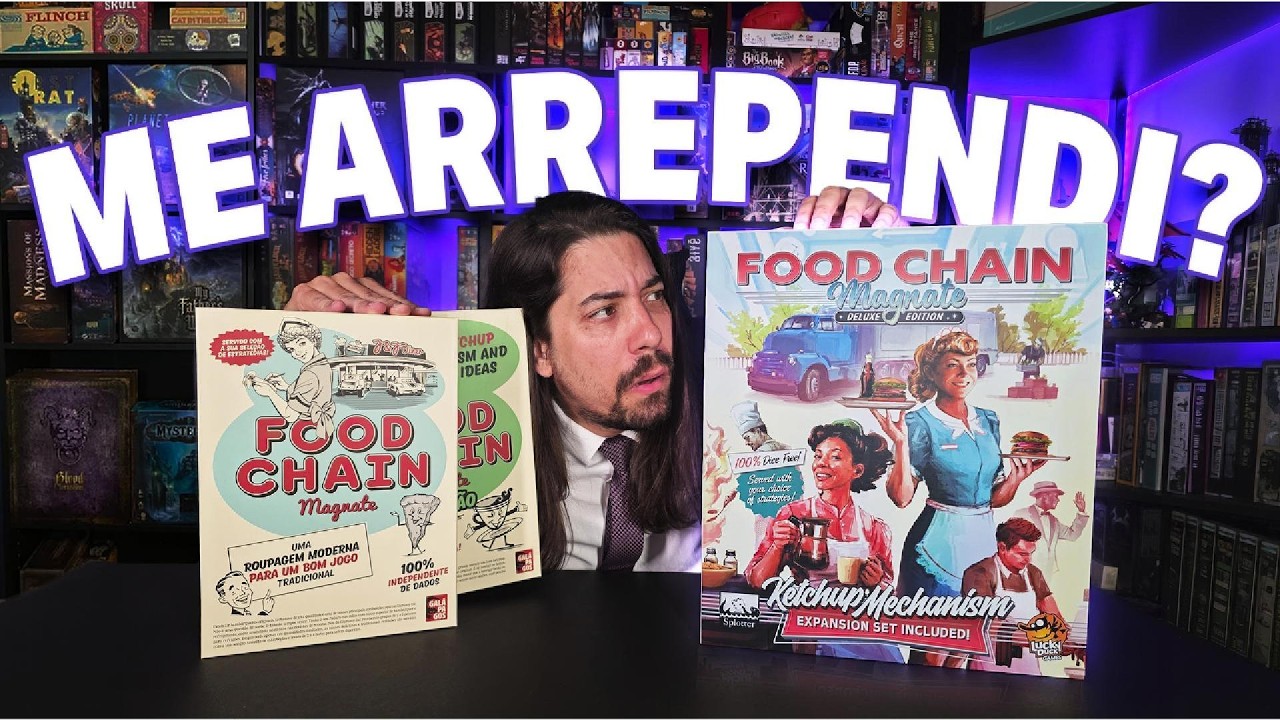 Me arrependi de comprar a edição Deluxe de Food Chain Magnate? Comparando com a versão padrão
