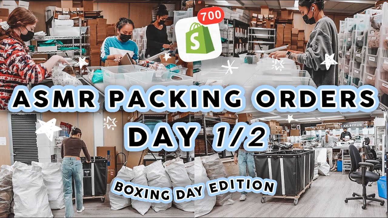 STUDIO VLOG #42 | PACKAGING 700+ BOXING DAY ORDERS  [ASMR ] 🥊 Small Business 📦 DAY ONE/TWO