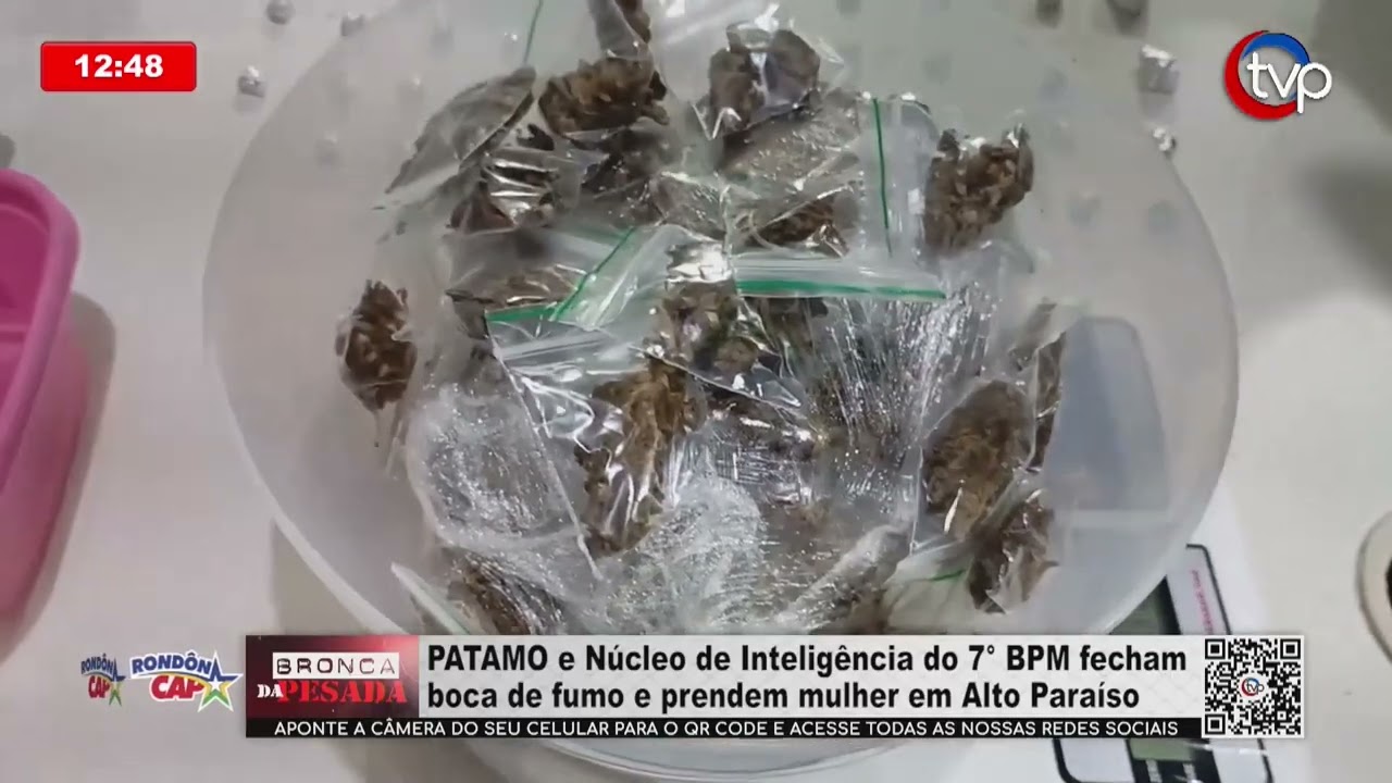 PATAMO e Núcleo de Inteligência do 7° BPM fecham boca de fumo e prendem mulher em Alto Paraíso