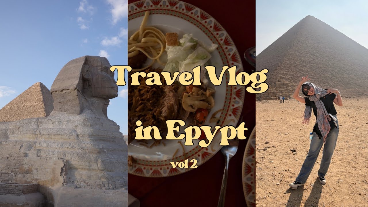 【旅行Vlog】エジプト5日間🐪part2 ピラミッド/メンフィス博物館/ギザ/カイロ/スフィンクス/ナイル川ディナークルーズ