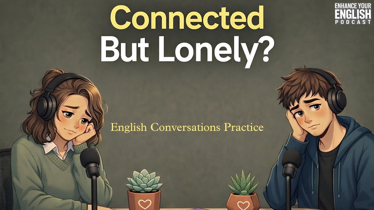 Connected Online but Feeling Lonely? | Real English Conversation Podcast About Modern Loneliness