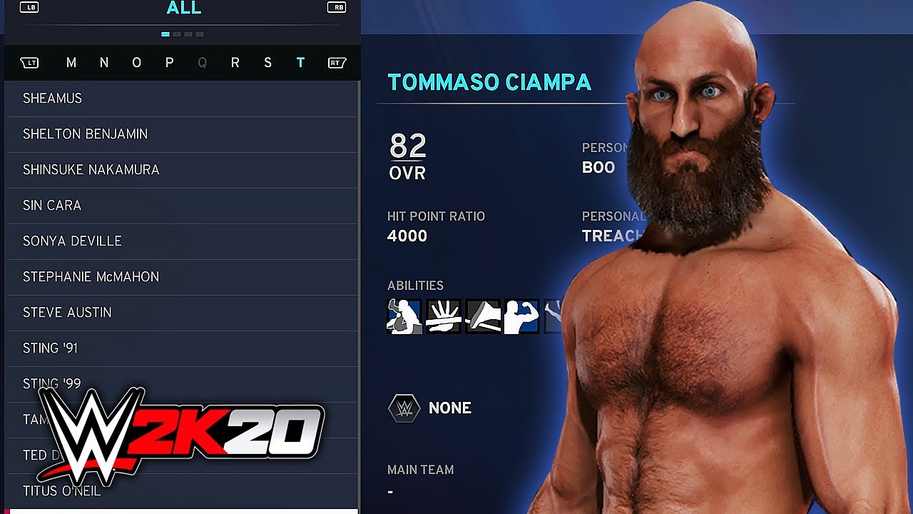 WWE 2K20 All Superstar Overalls, Stats, & Teams (100+ Characters)