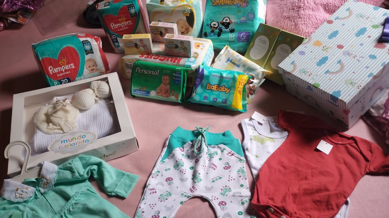 Presentes que a Rebecca ganhou no chá revelação 🩷🧸🎁