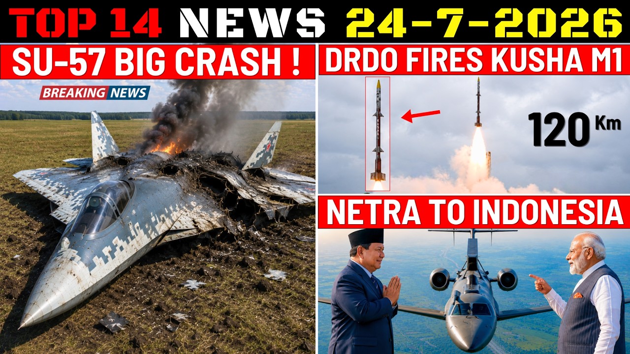 Новости оборонного сектора Индии: крупная авария Су-57, запуск DRDO Kusha, презентация Bhargavast...