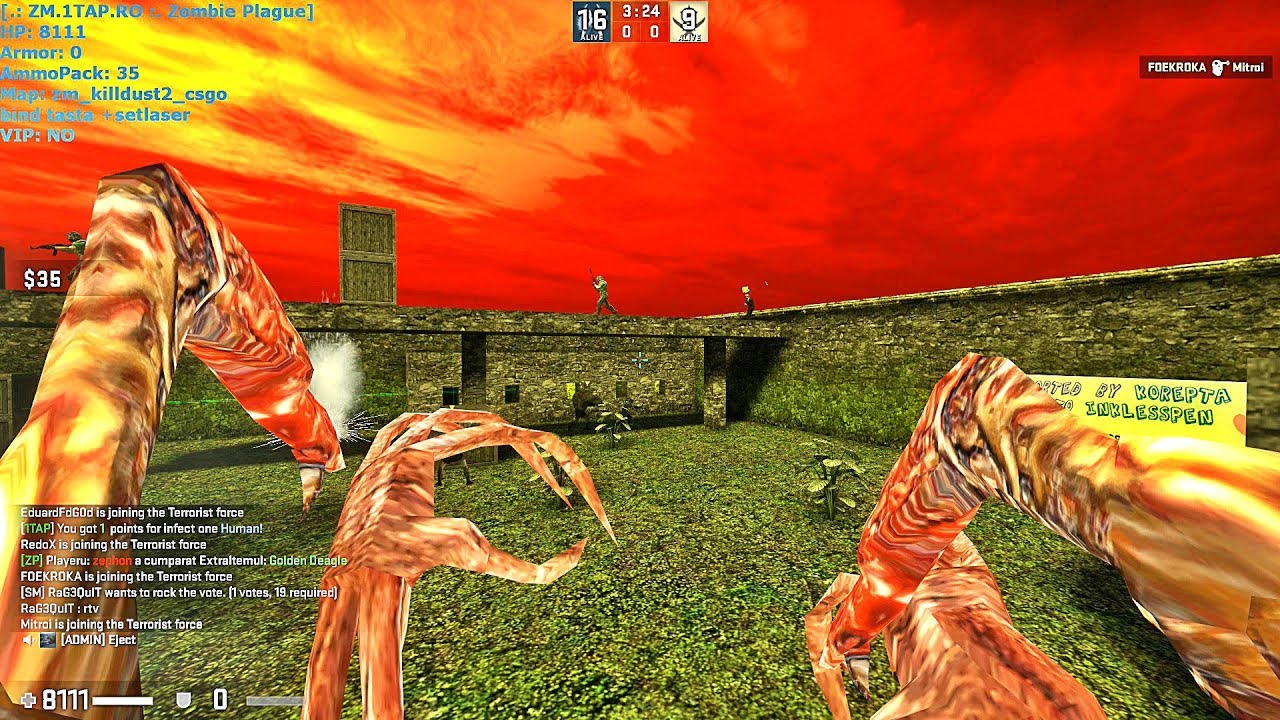CS GO &middot; Zombie Plague Mod: zm_killdust2_csgo &middot; Classic 1.6 Mode