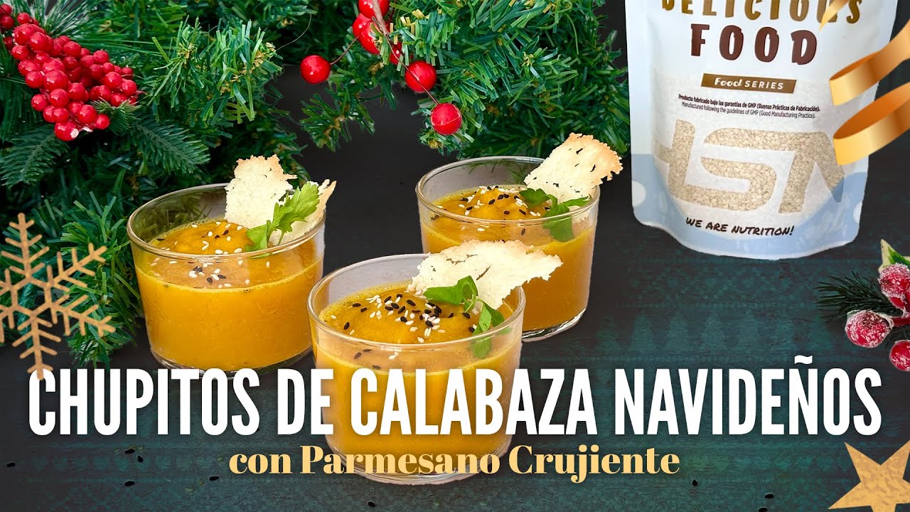 Chupitos de Calabaza Navideños con Parmesano Crujiente 🧡💫