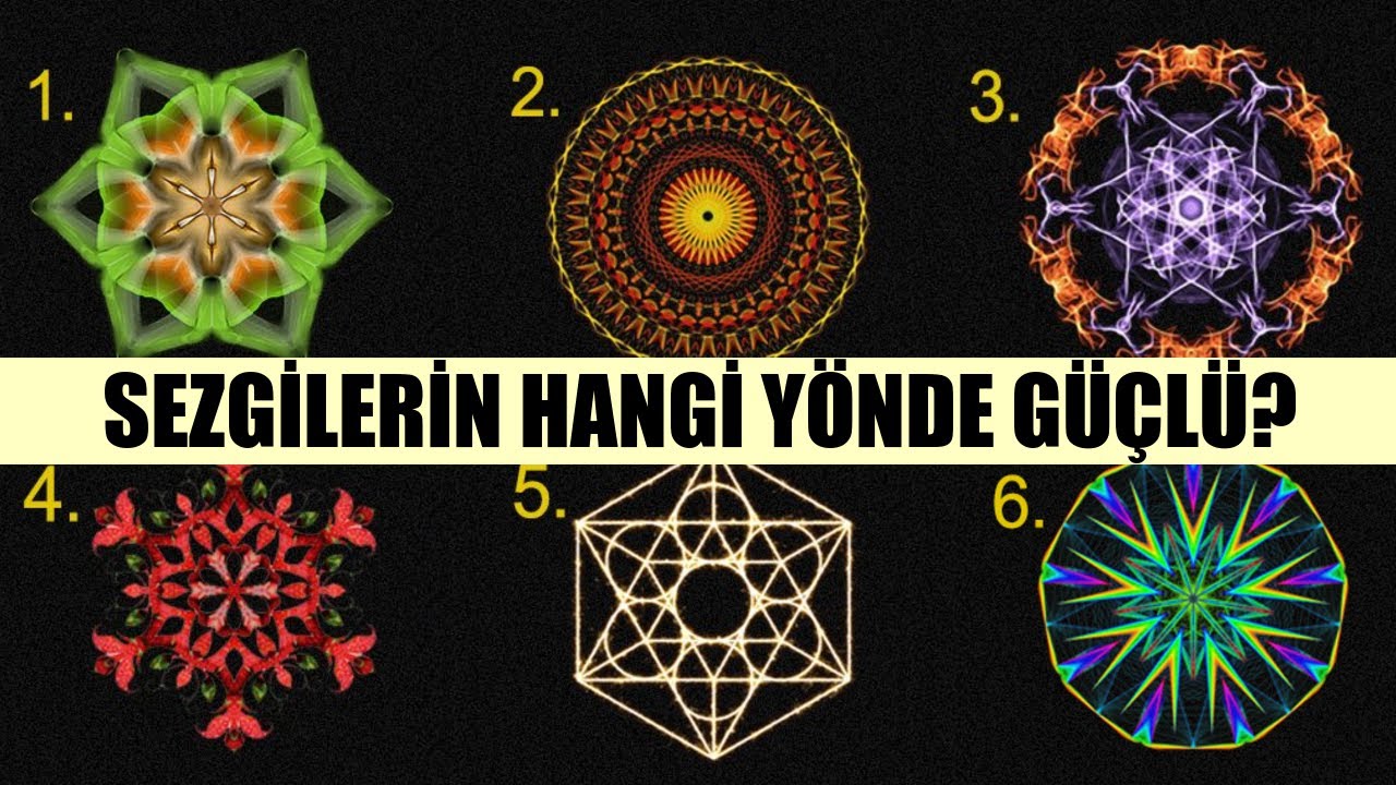 SEZGİLERİN Hangi Yönde Güçlü  MANDALA KİŞİLİK TESTİ