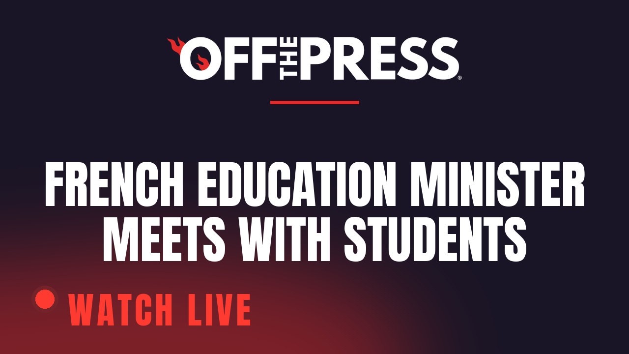 LIVE: French education minister meets with high school management, students