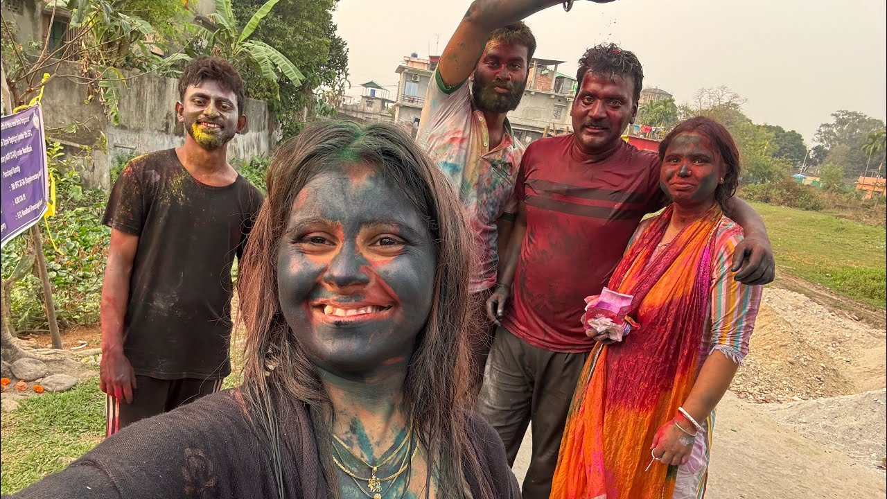 Part-1 Kitna ganda Holi khela h 🤮🤮 lekin vlog dekhiya pura hasi ayga 😆😆wait for part-2 guys 😆🤣