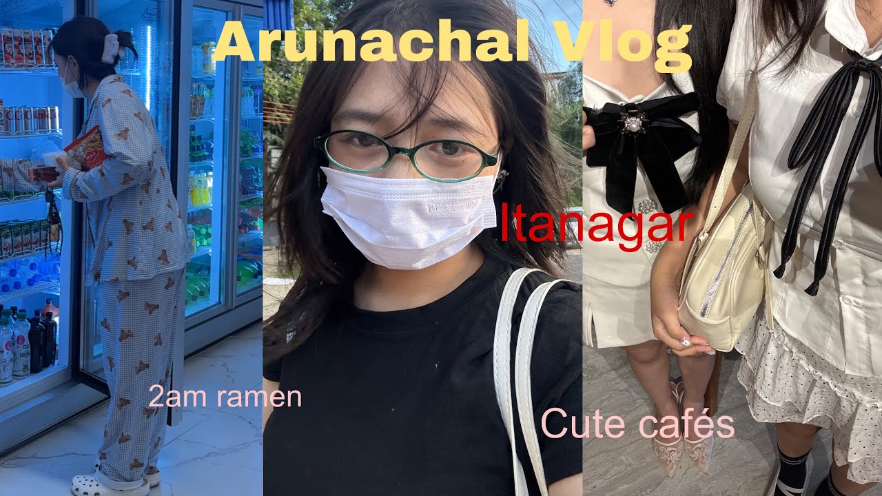 Itanagar vlog 🍮🍀|| going to pool, 2am ramen and cute caf&eacute;s (aesthetic vlog)