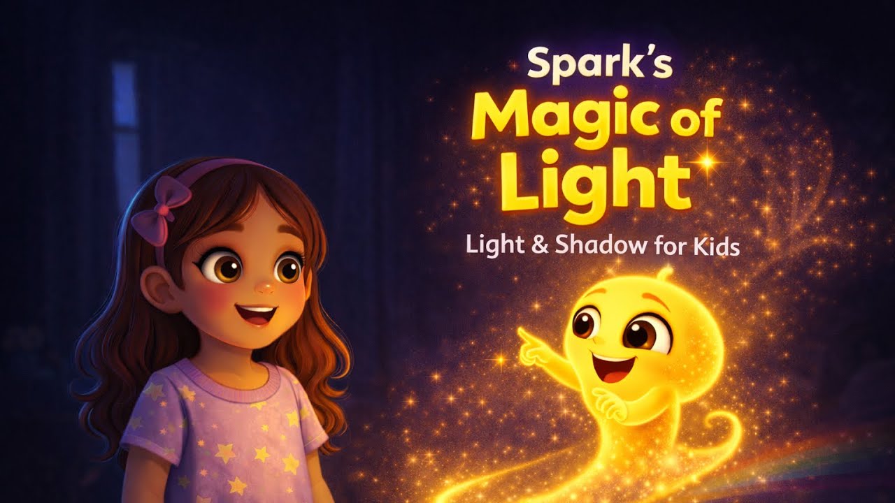 Spark’s Magic of Light ✨Light and Shadow ⭐️Explained For Kids ⭐️Let's Learn With Glory