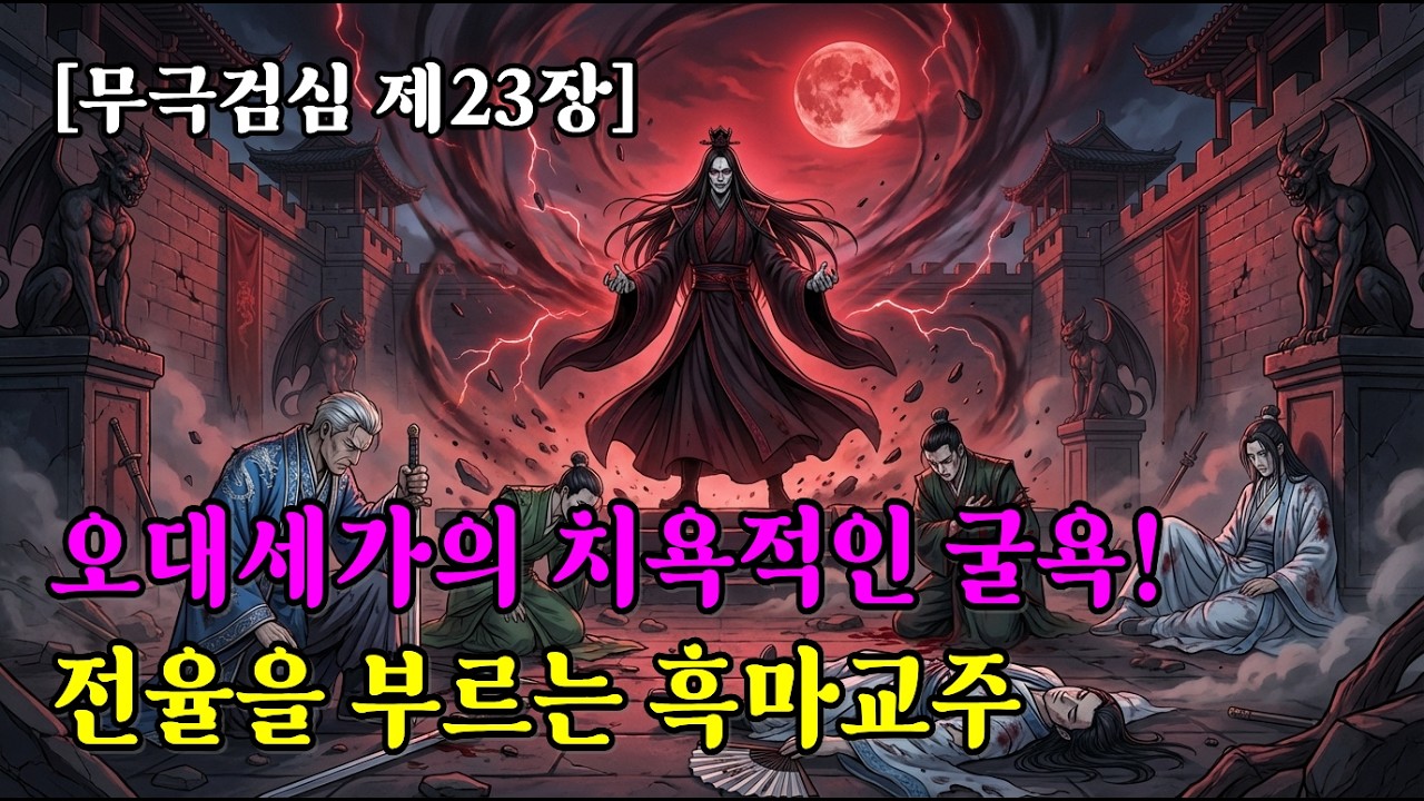 무극검심23장, 오대세가의 치욕적인 굴욕! 전율을 부르는 흑마교주  | #무협드라마 #무협소설 #무협애니 #무협툰 #오디오북 #무협지추천 #무협라디오 #무협지 #무협영화