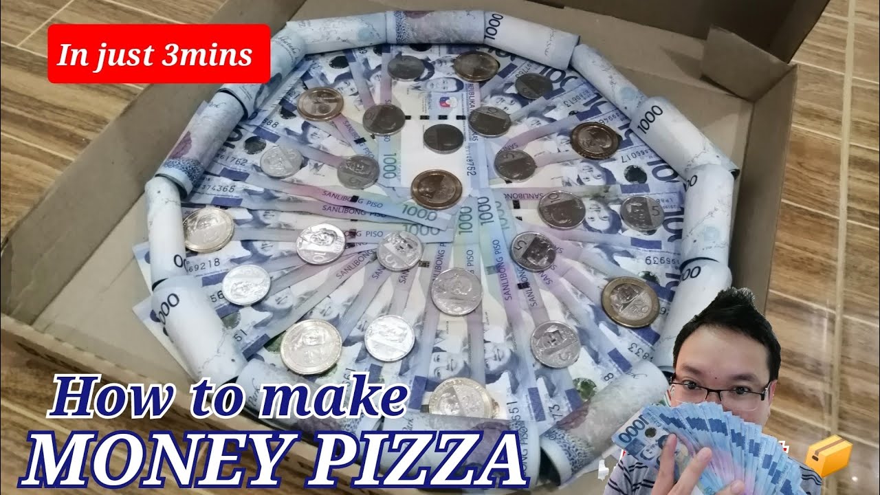 #roadto5k DIY HOW TO MAKE PIZZA using money IN A BOX just 3mins - MONey PIZZA For GIFT ALL Occasion