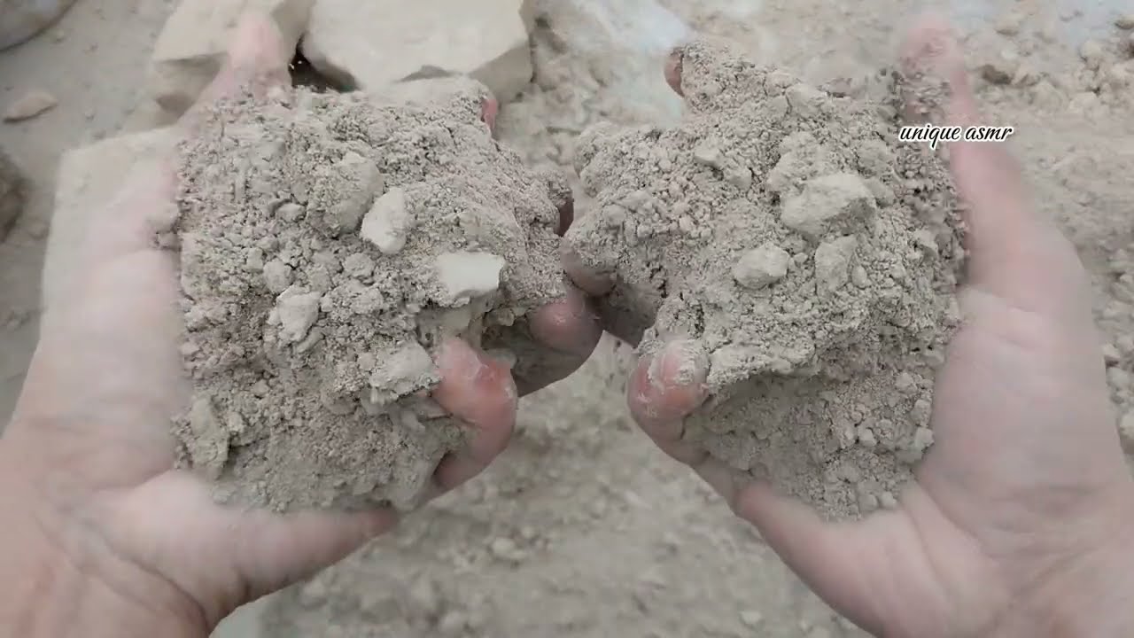 Small Shapes of Dirt dry floor Crumbling amazing crinkling sound ASMR