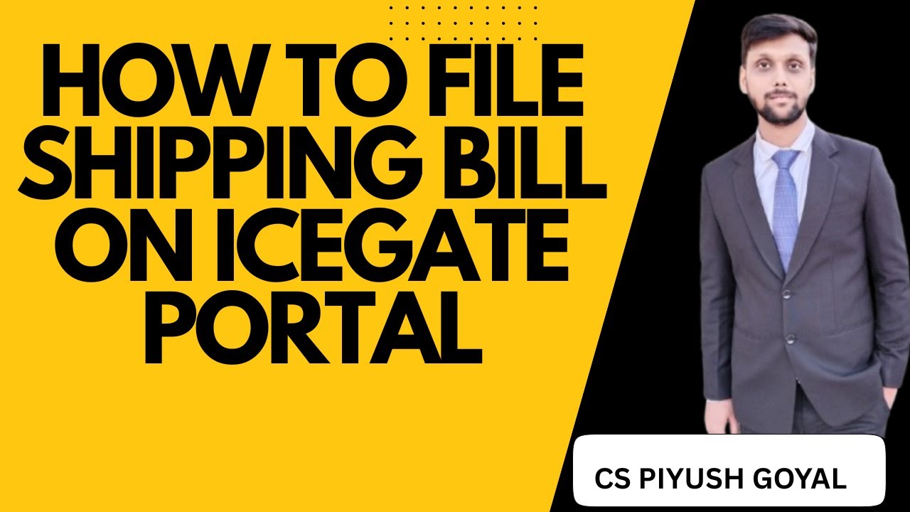 SHIPPING BILL ONLINE FILLING /CUSTOMS EDI FILLING || How to file the Shipping Bill online