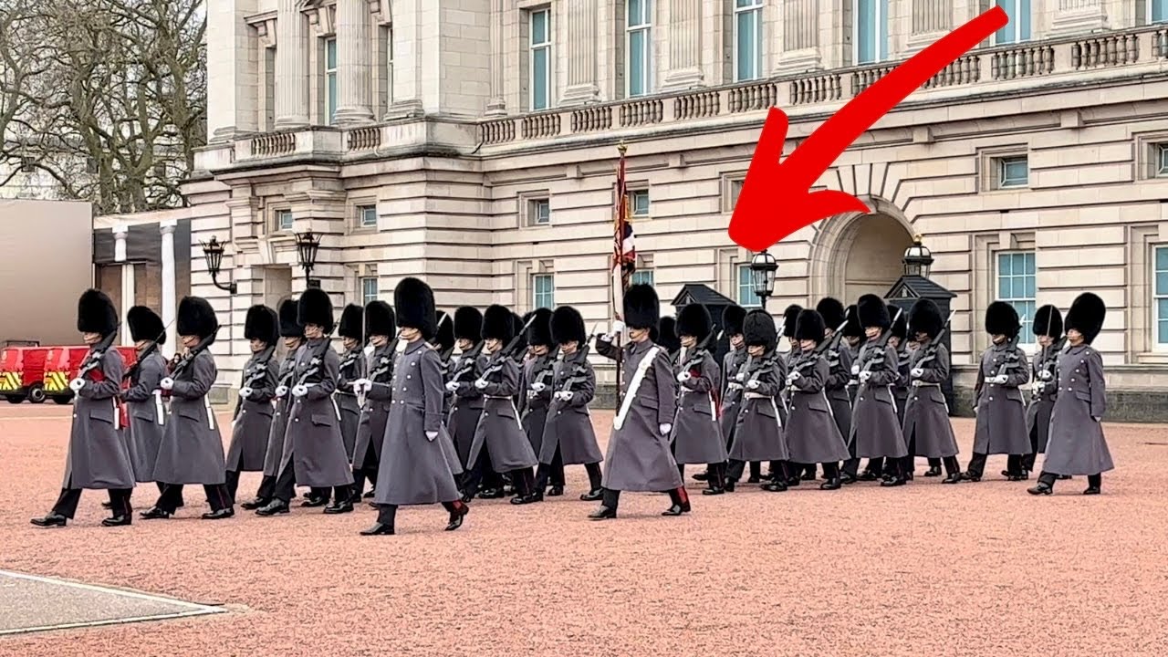 King’s Guards Moonwalk Forward Across Royal Yard